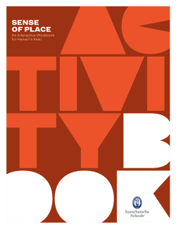 Activity book: Sense of Place